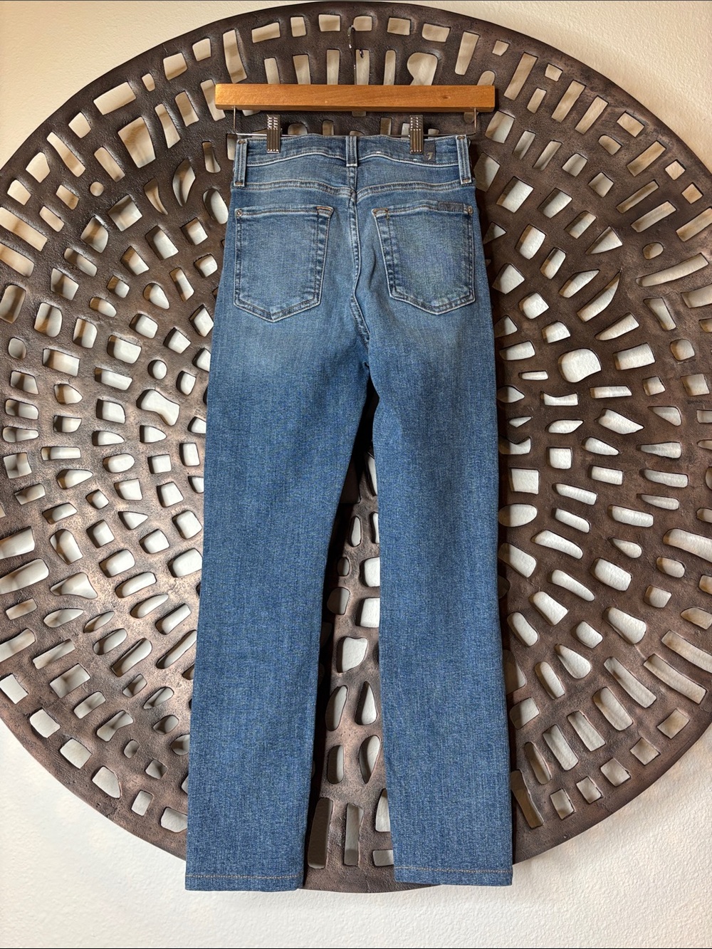 💙 7 For All Mankind High RIse Ankle Skinny Jeans Women’s 23 Distressed 💙 - Picture 2 of 14